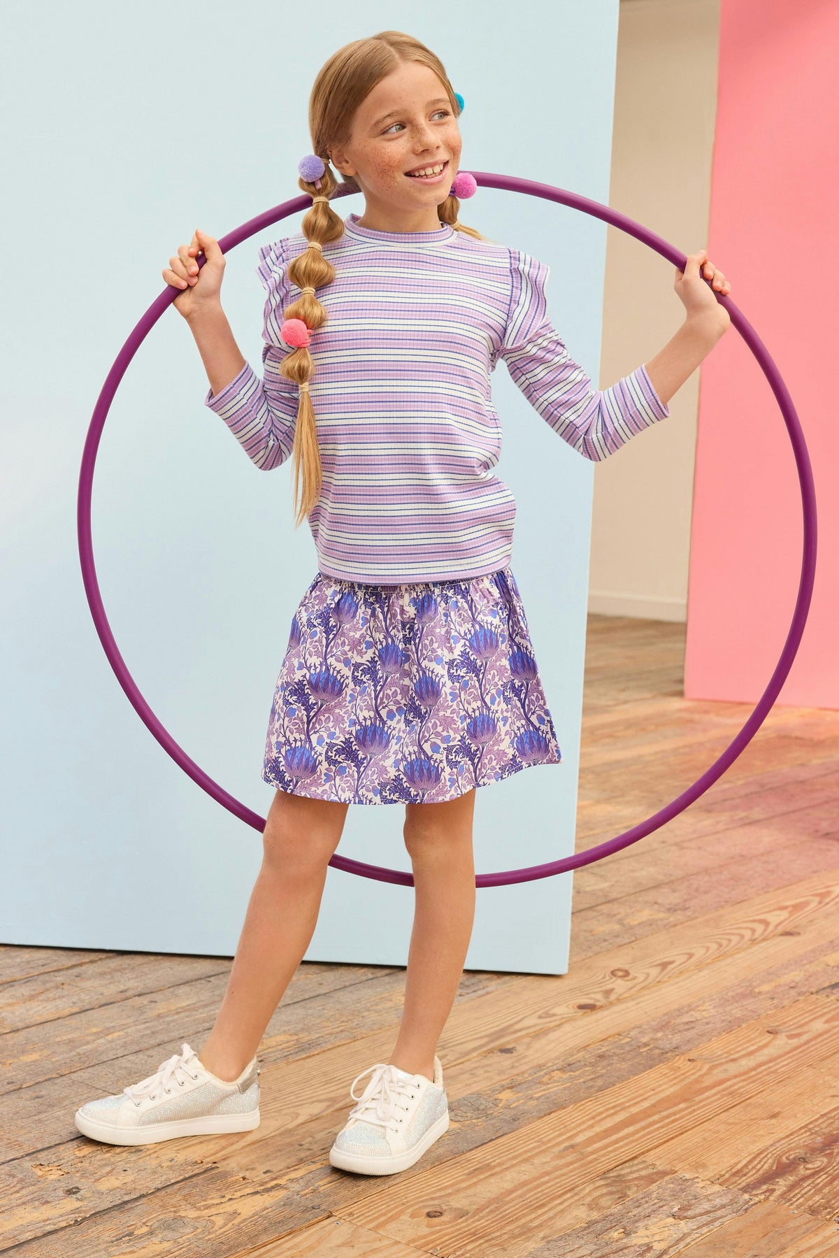 Ruched Circle Skirt