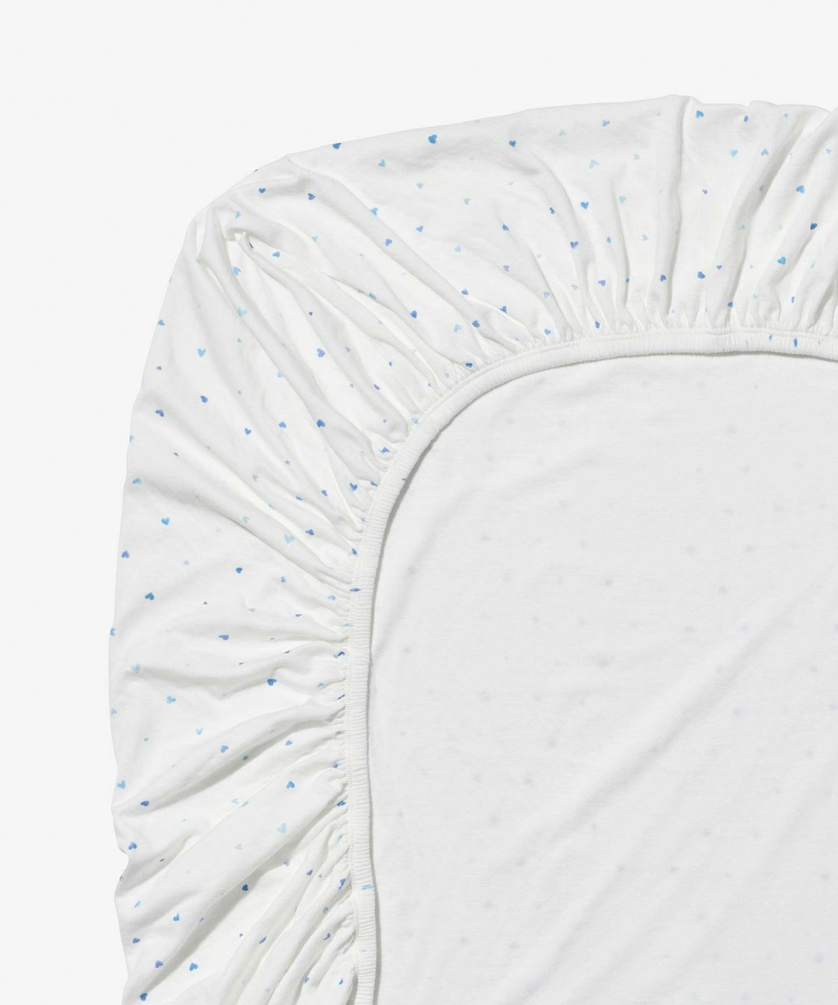 Crib Sheet, Blue Hearts