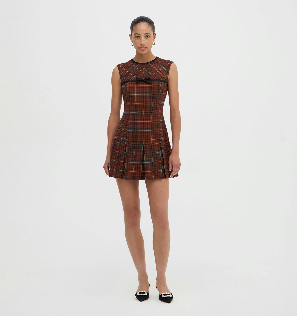 The Michelle Dress - Chestnut Plaid