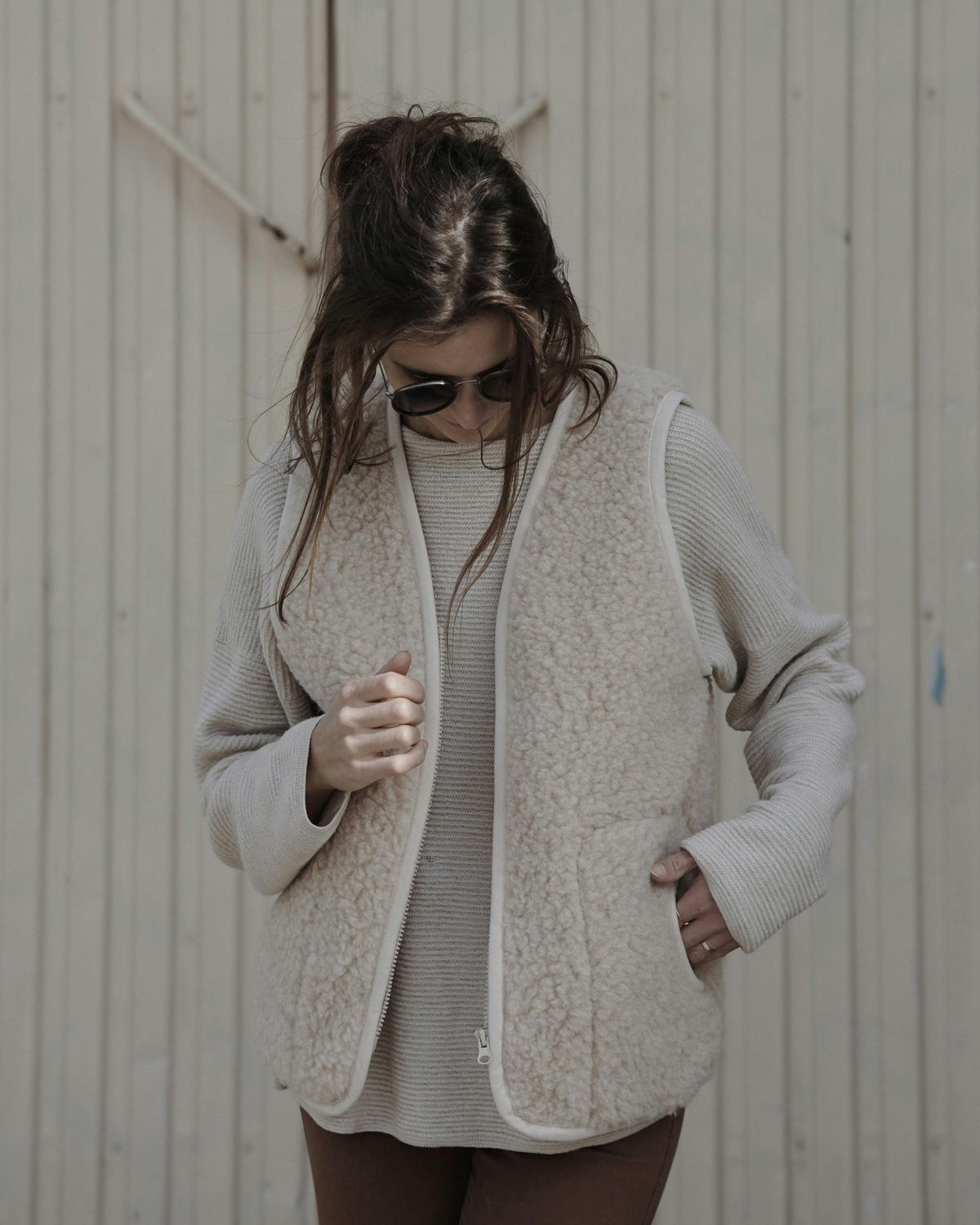 WOMEN'S WOOL VEST WITH LINING
