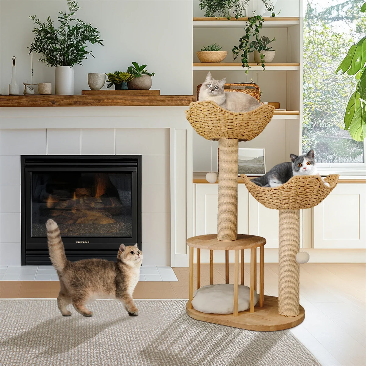 3 Tier Cat Tree Activity Tower Condo Furniture