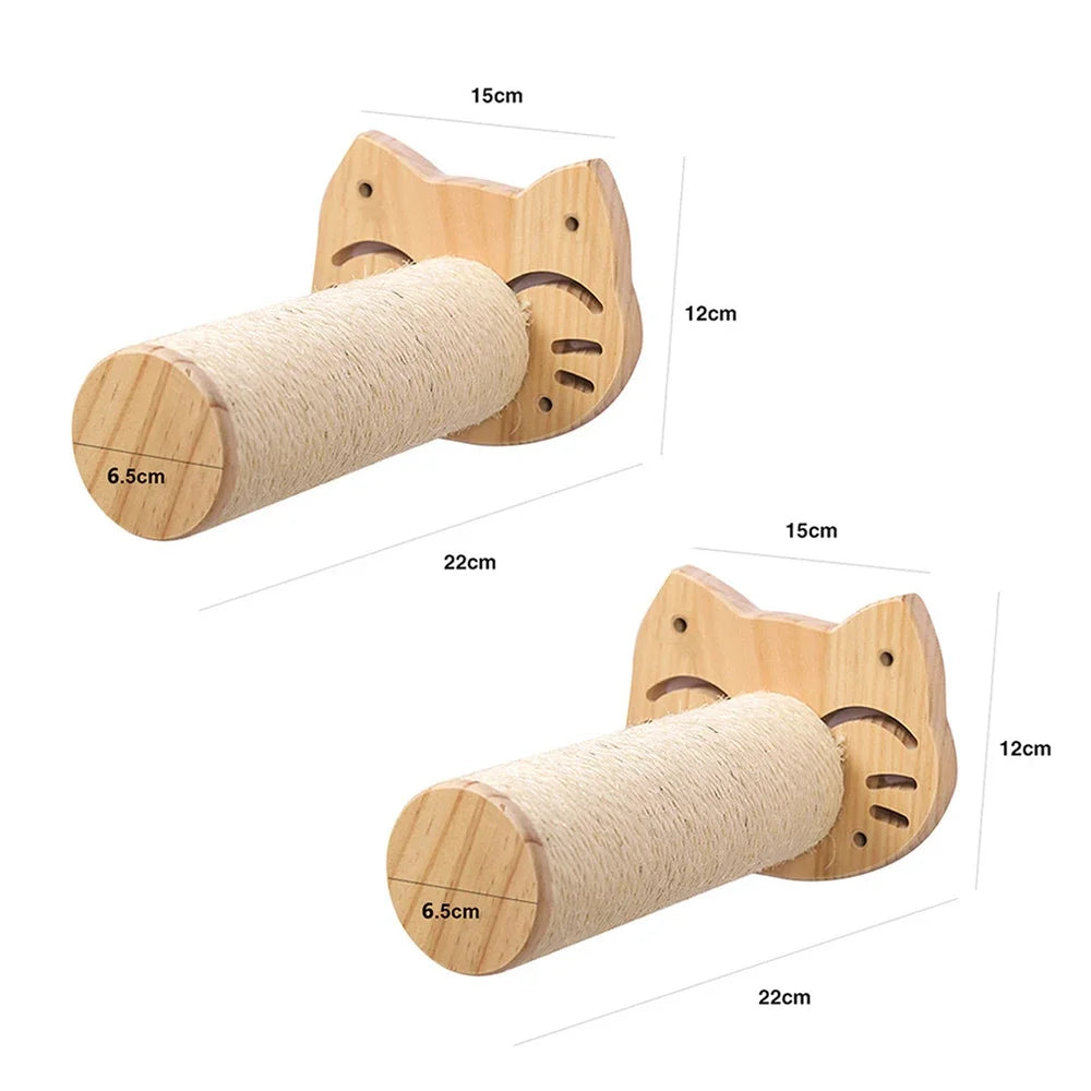 Cat Wall Climbing Shelf Steps Ladder Scratching Post Scratcher