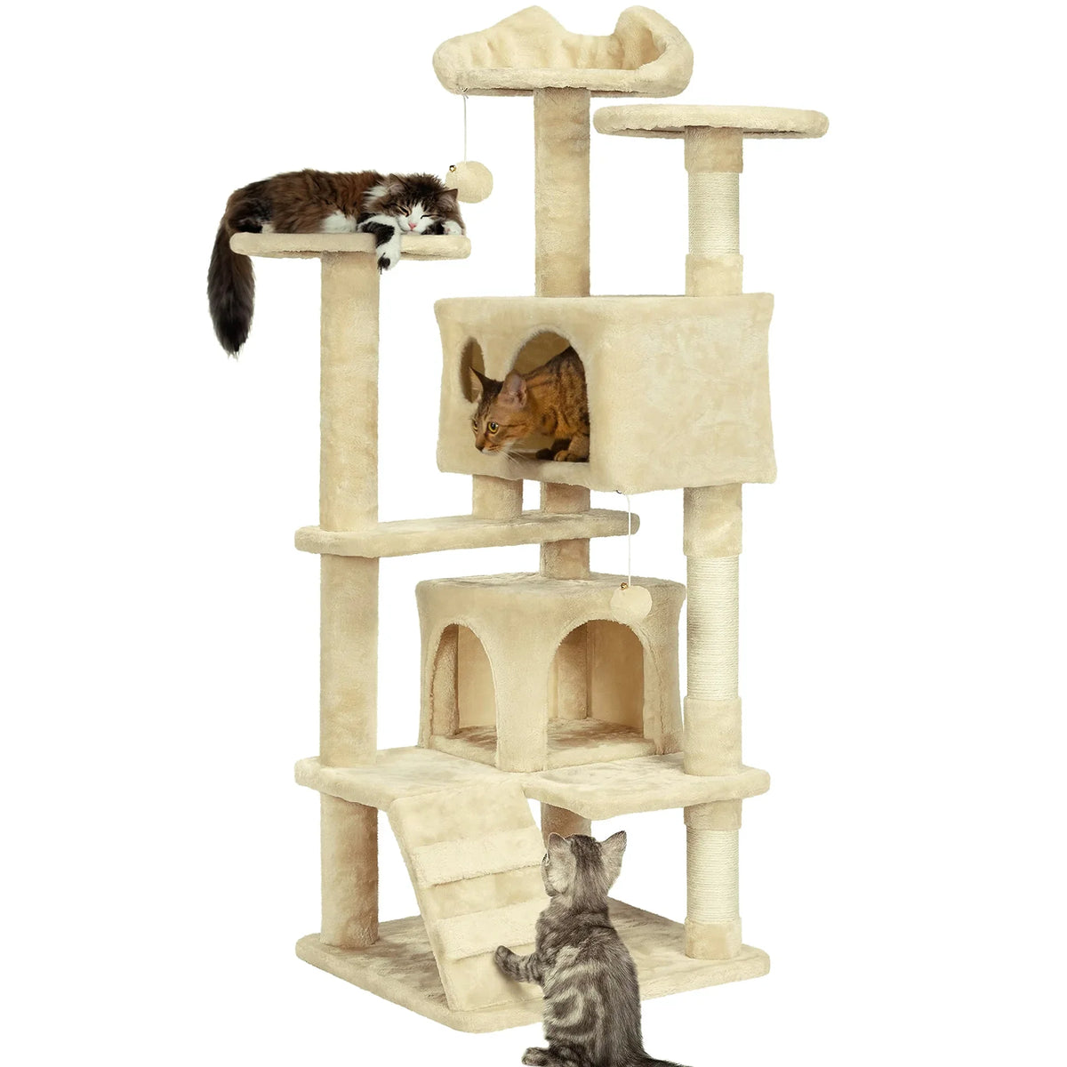 Large Cat House for Kittens & Cat Tree Cat Tower Condo