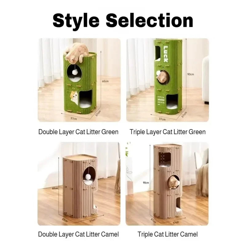 All-season Multi-layer Cat Climbing Tower with Cave