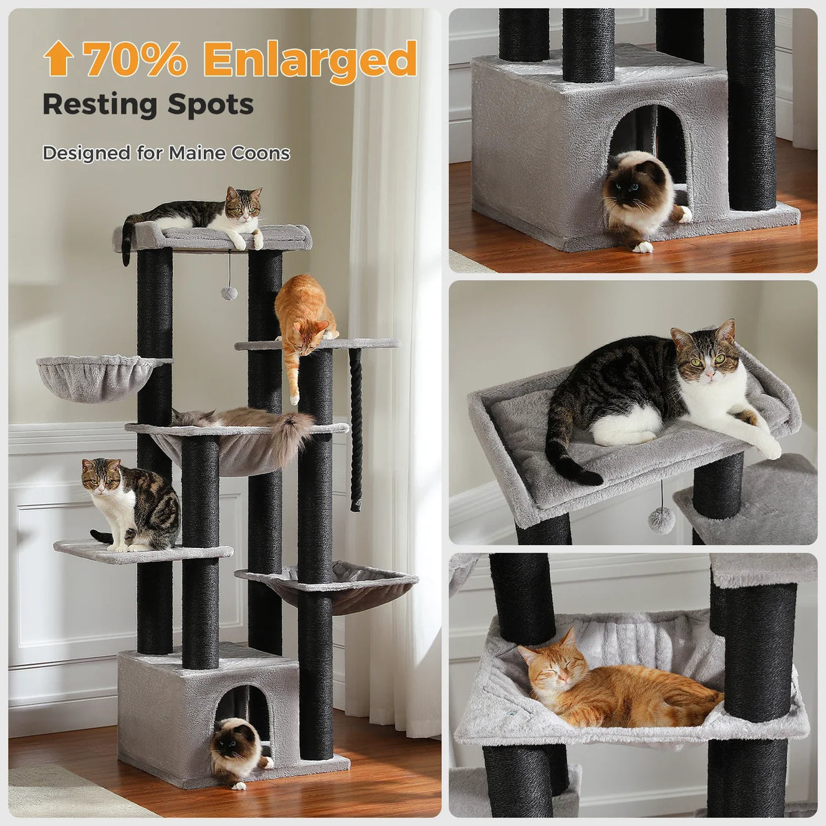 Large Cat Tree for Big Cats Robust Cat Tower
