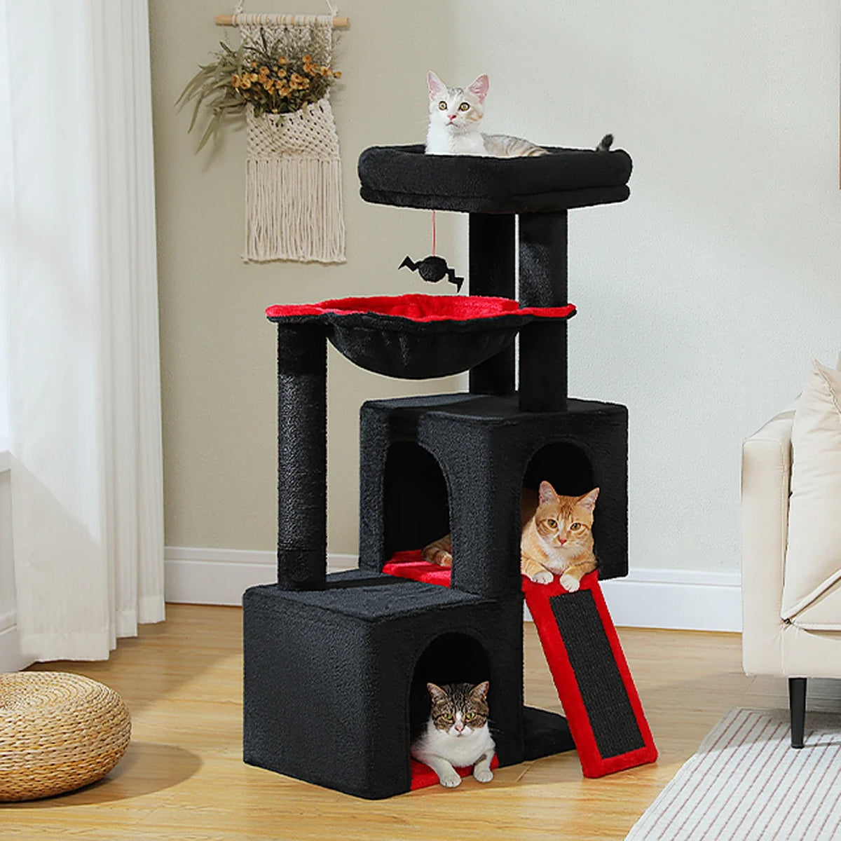 Large Cat Tree for Indoor Cats Multi-Level Cat Tower