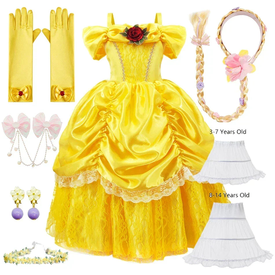 Girls’ Princess Costume Dress and Accessory Set