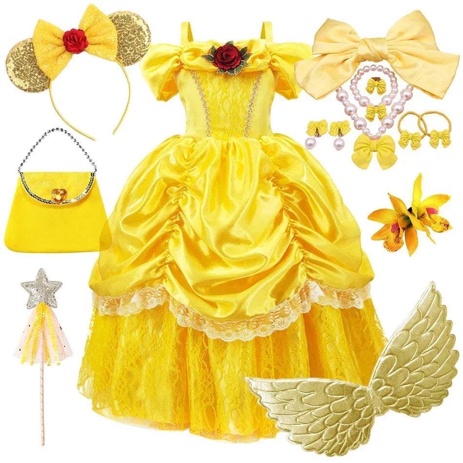 Girls’ Princess Costume Dress and Accessory Set