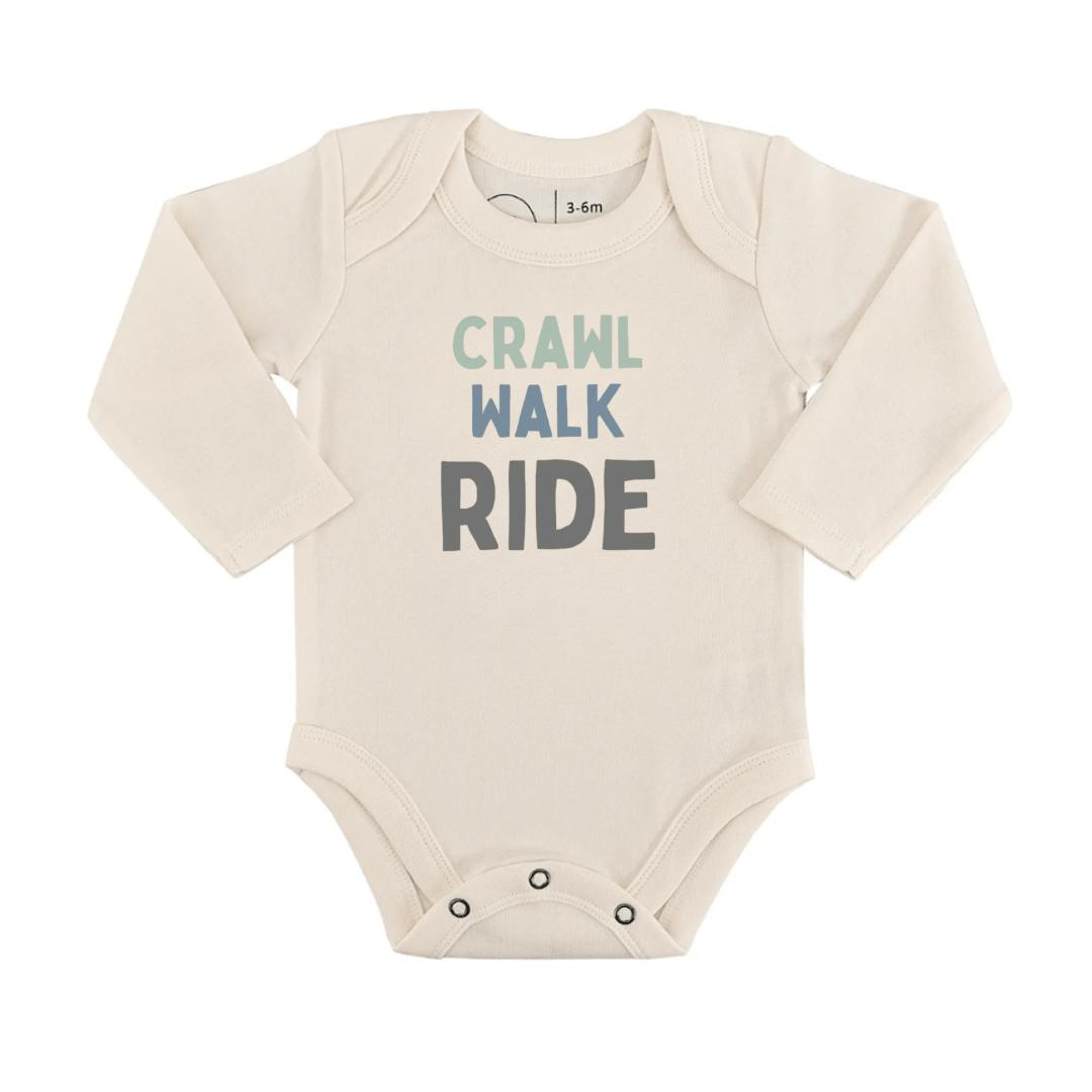 long sleeve graphic bodysuit | crawl walk ride