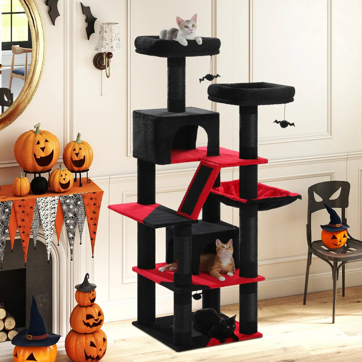 Multi-Level Cat Tree Tower with Scratching Posts, Condo