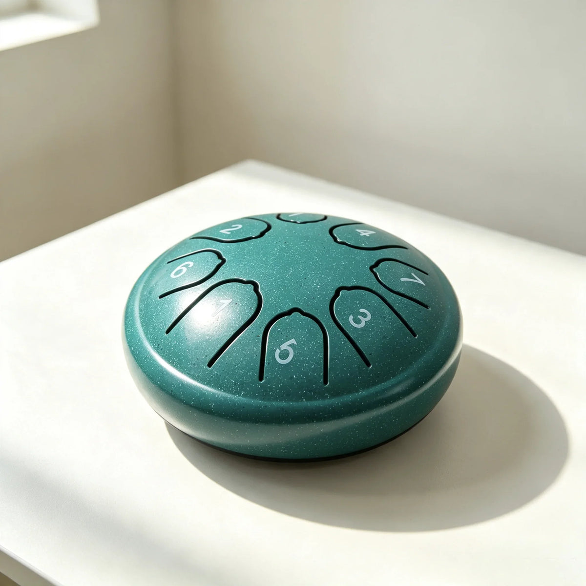 8-Note Steel Tongue Drum with Mallet and Songbook - 4.5 Inch Mini Handpan
