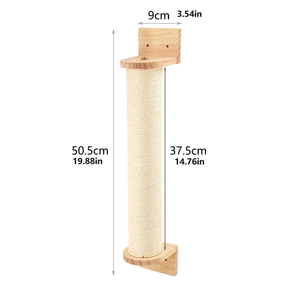 Cat Wall Climbing Shelf Steps Ladder Scratching Post Scratcher