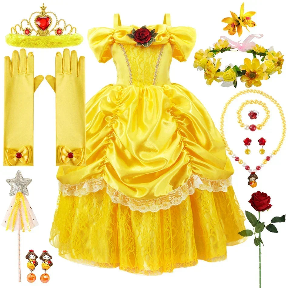 Girls’ Princess Costume Dress and Accessory Set