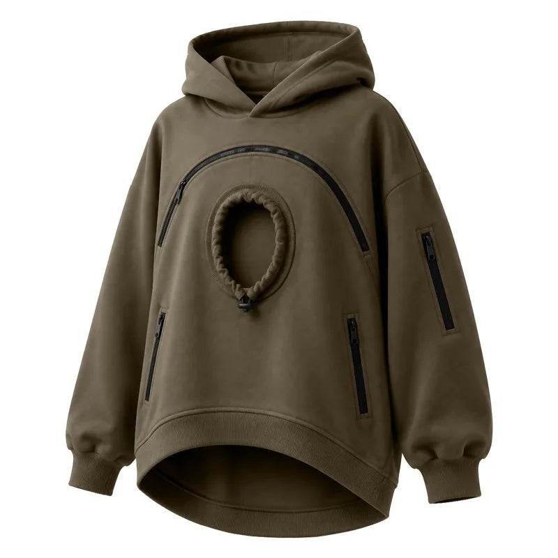 Cuddle Pouch Hoodie – Cat & Small Dog Carrier Sweatshirt