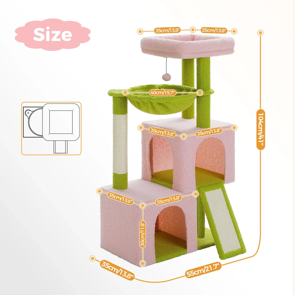 Large Cat Tree for Indoor Cats Multi-Level Cat Tower