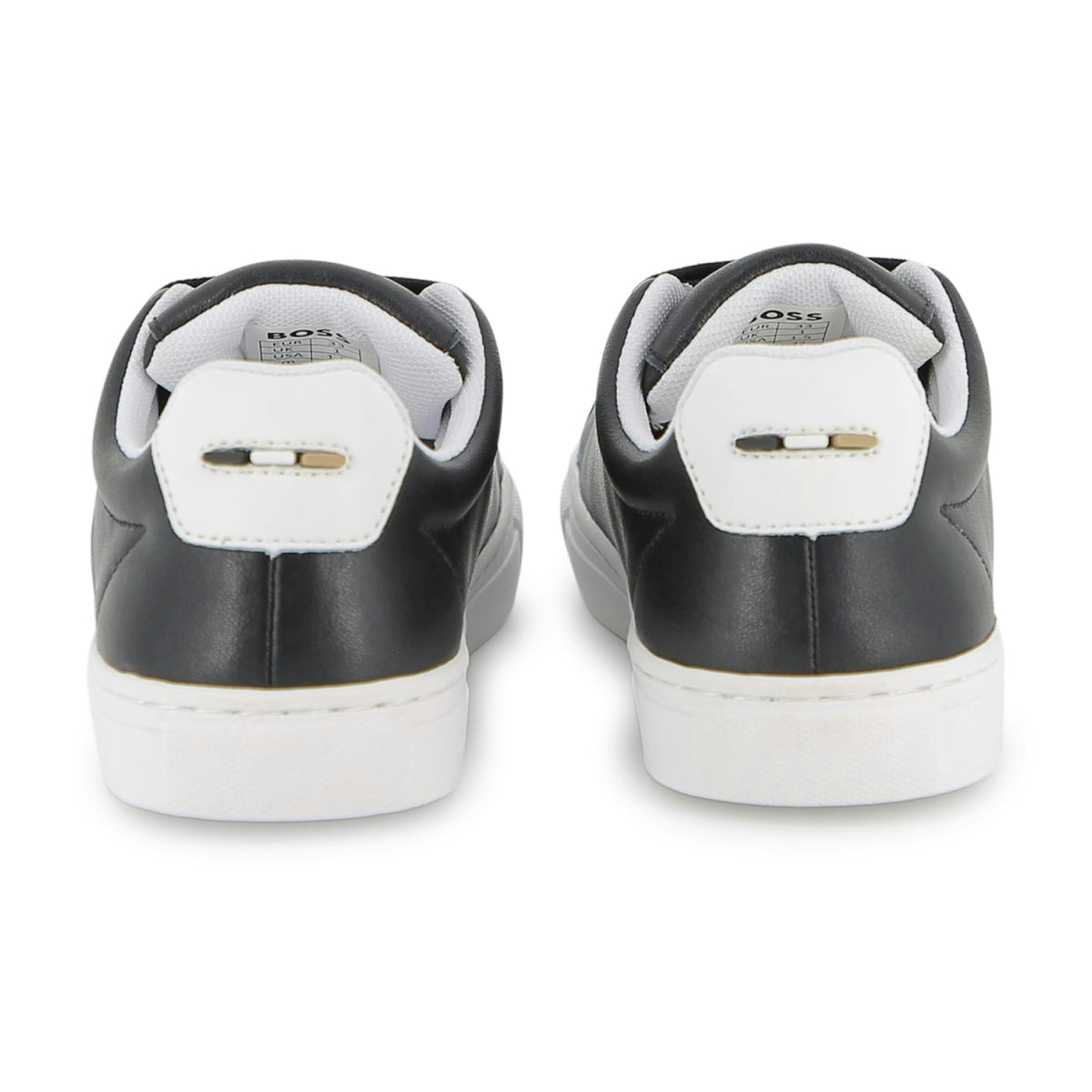 Black Low-Top Leather Sneakers