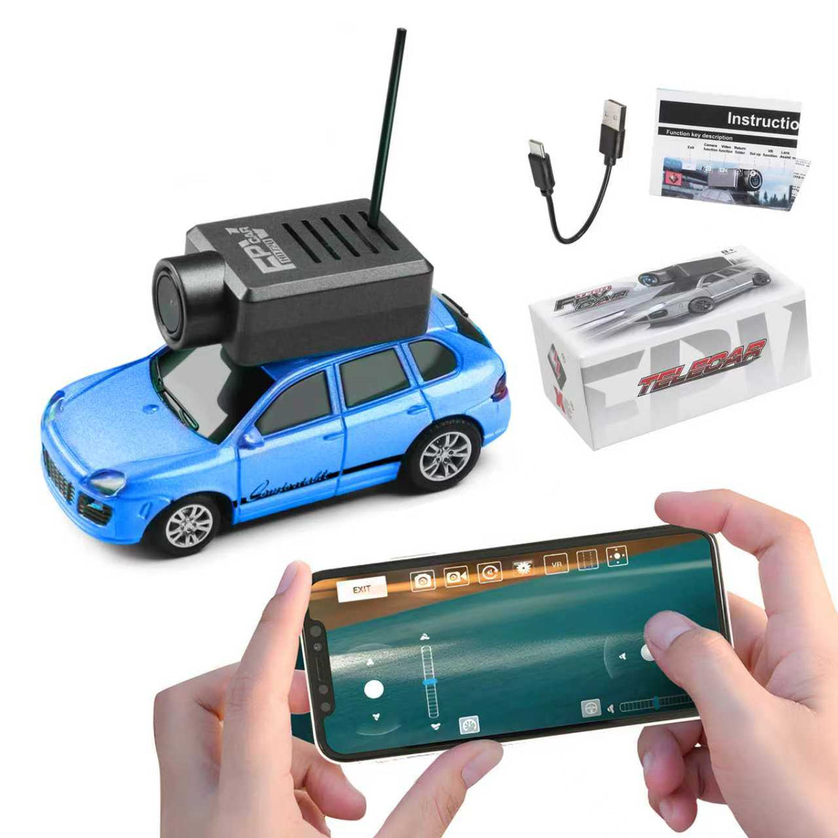 1/64 Scale FPV Mini Drift RC Car with Camera and App Control - WLY25