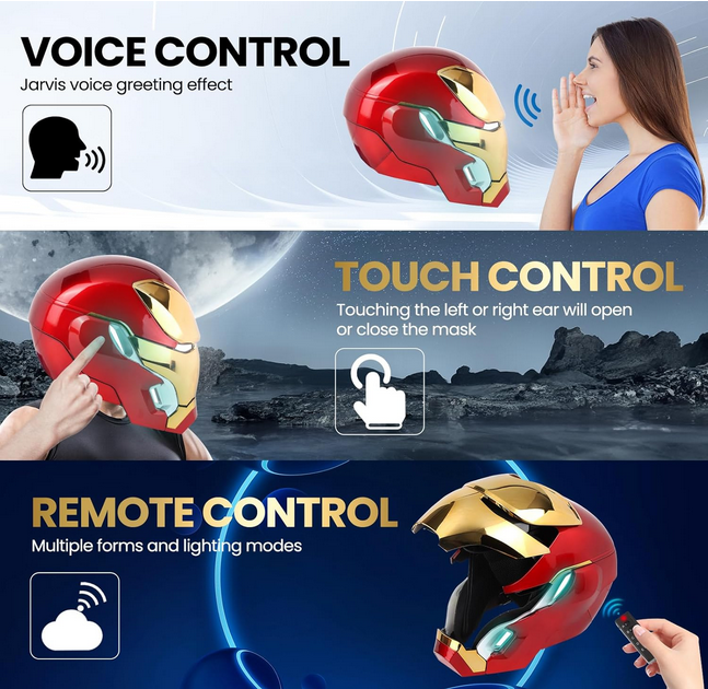 Iron Man Mk50 1:1 Helmet (With Jarvis - Voice, Remote, and Touch Control)