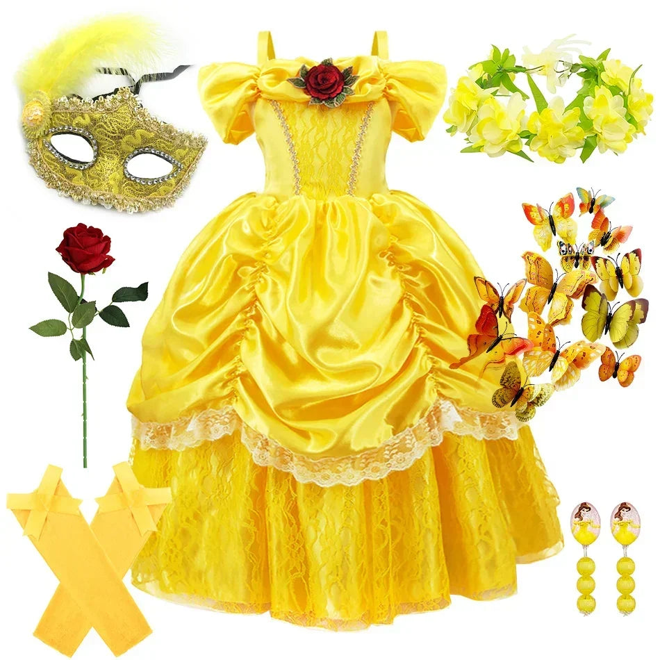 Girls’ Princess Costume Dress and Accessory Set