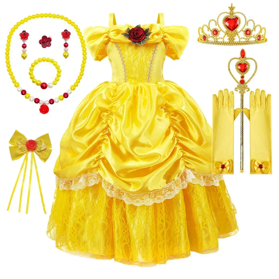 Girls’ Princess Costume Dress and Accessory Set