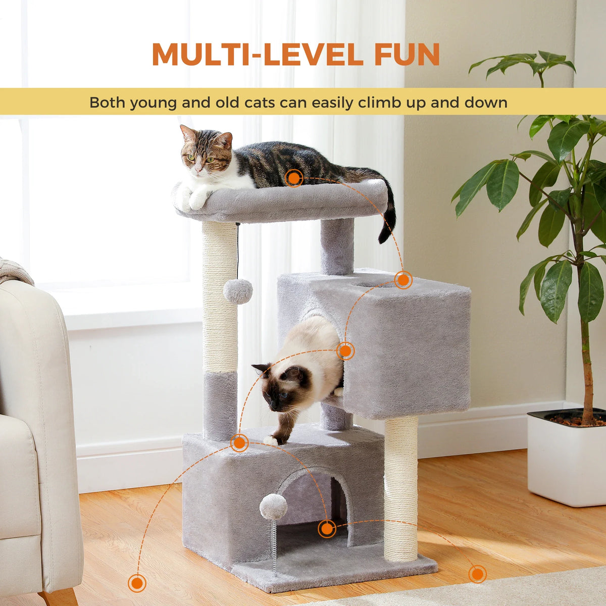 Multi-Level Cat Tree Tower