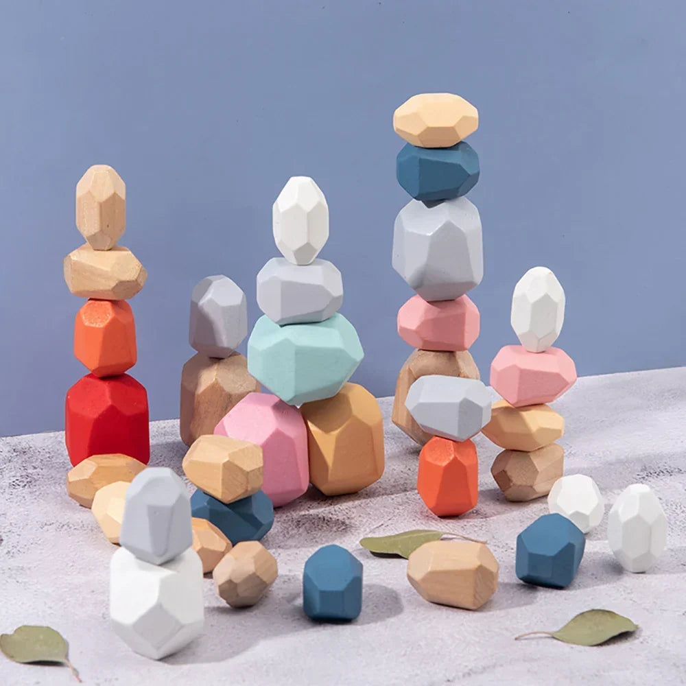 Wooden Stacking Stones Balancing Set