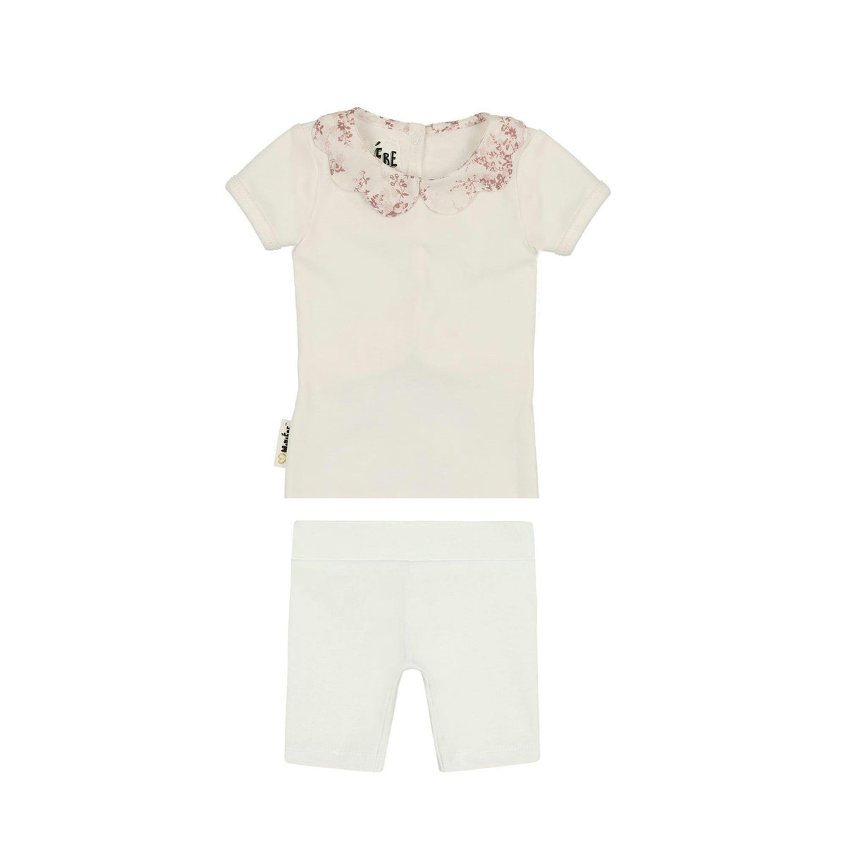 Scalloped Collar Two Piece Set