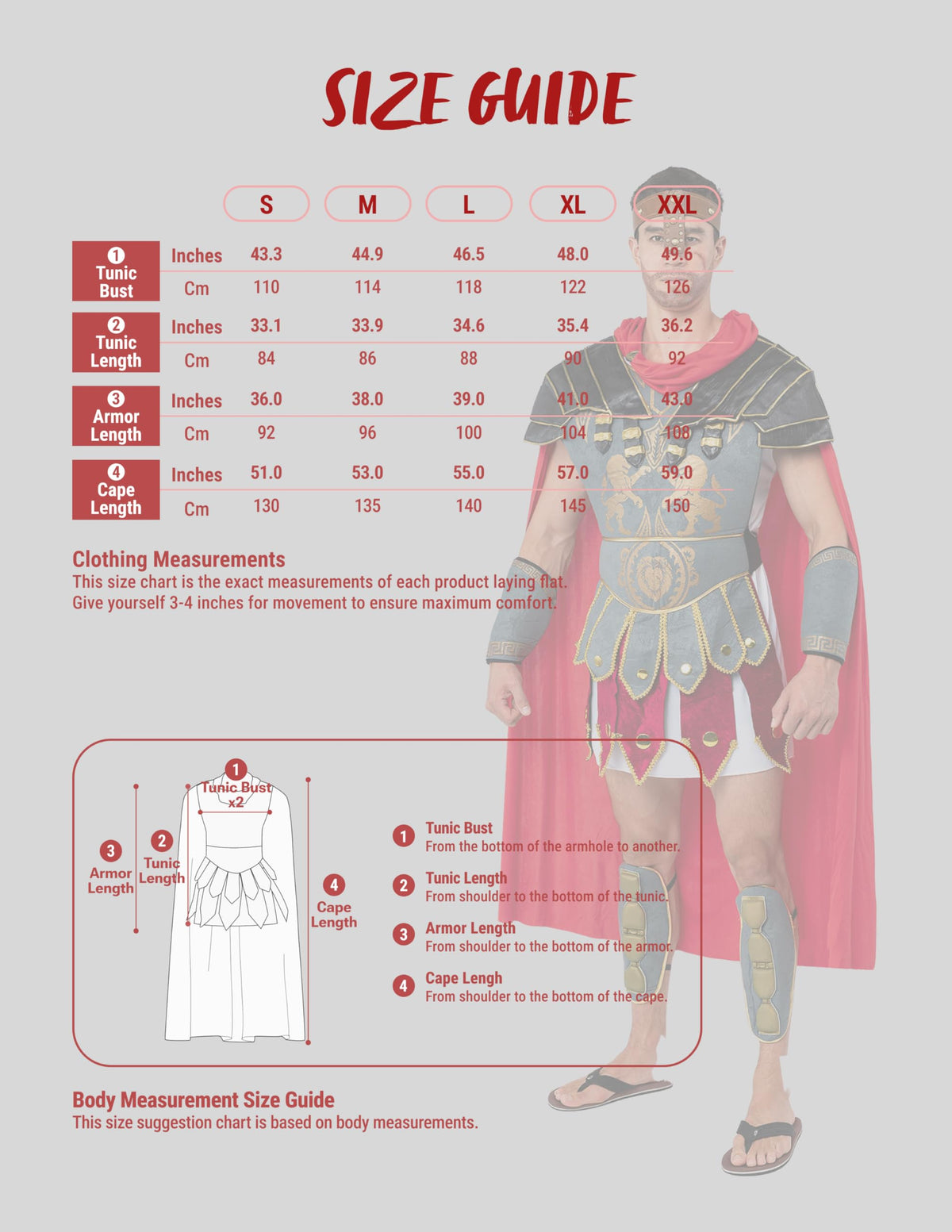 Spooktacular Creations Men's Roman Gladiator Costume Set