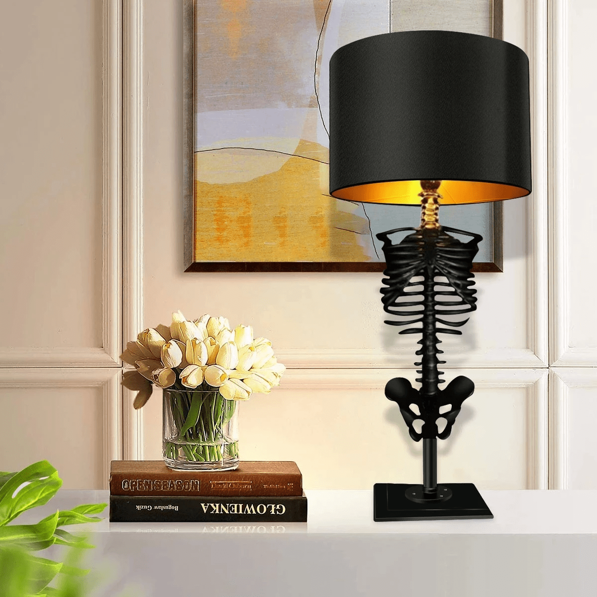 Gothic Skeleton Accent Table Lamp