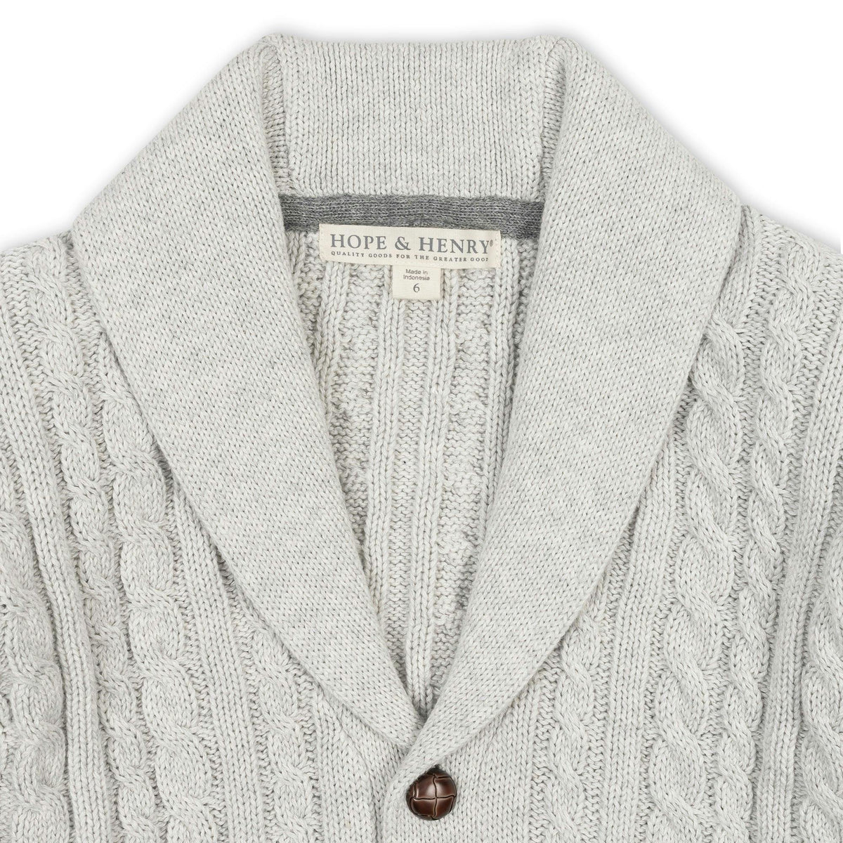 Organic Shawl Collar Cardigan
