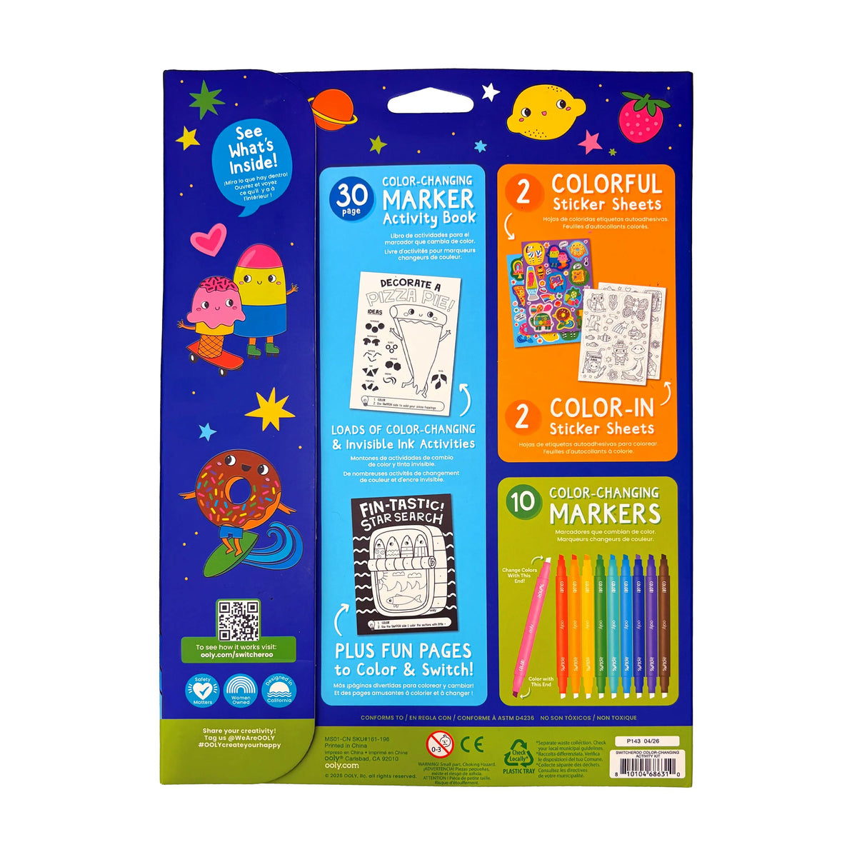 Switch-eroo! Color-Changing Activity Kit - Markers Stickers Coloring Book