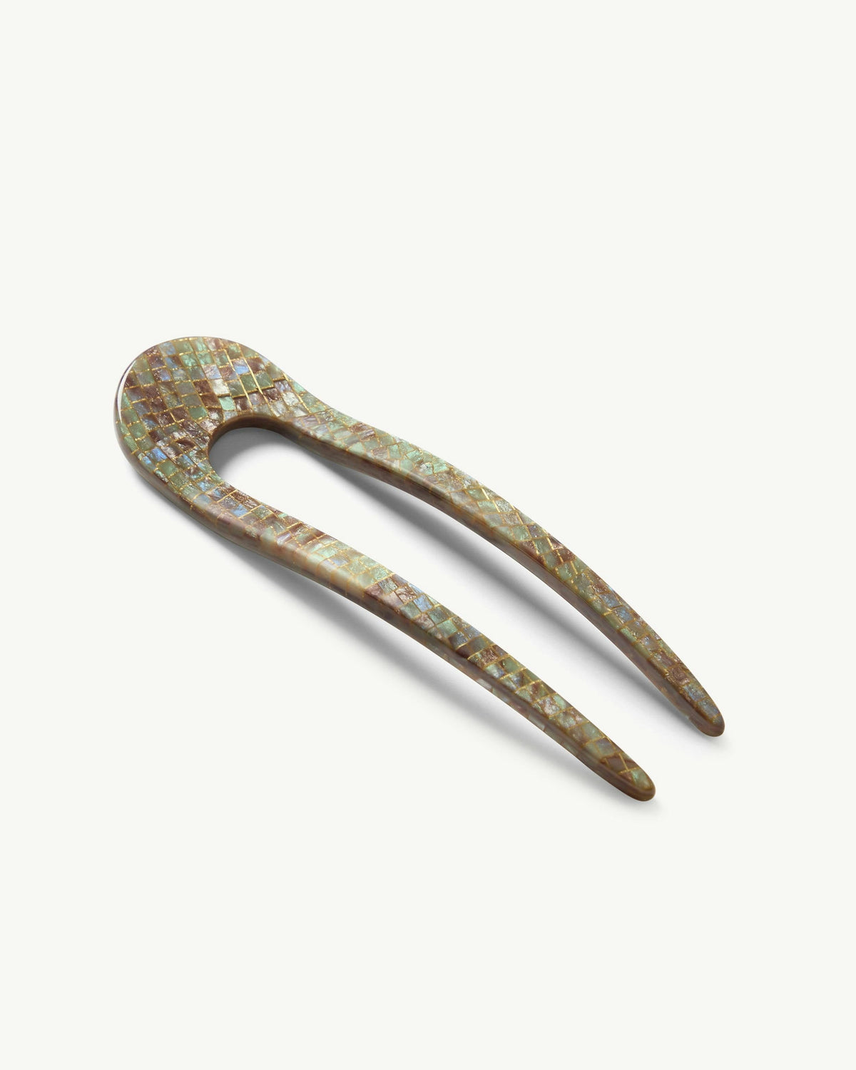 French Hair Pin in Gem Checker