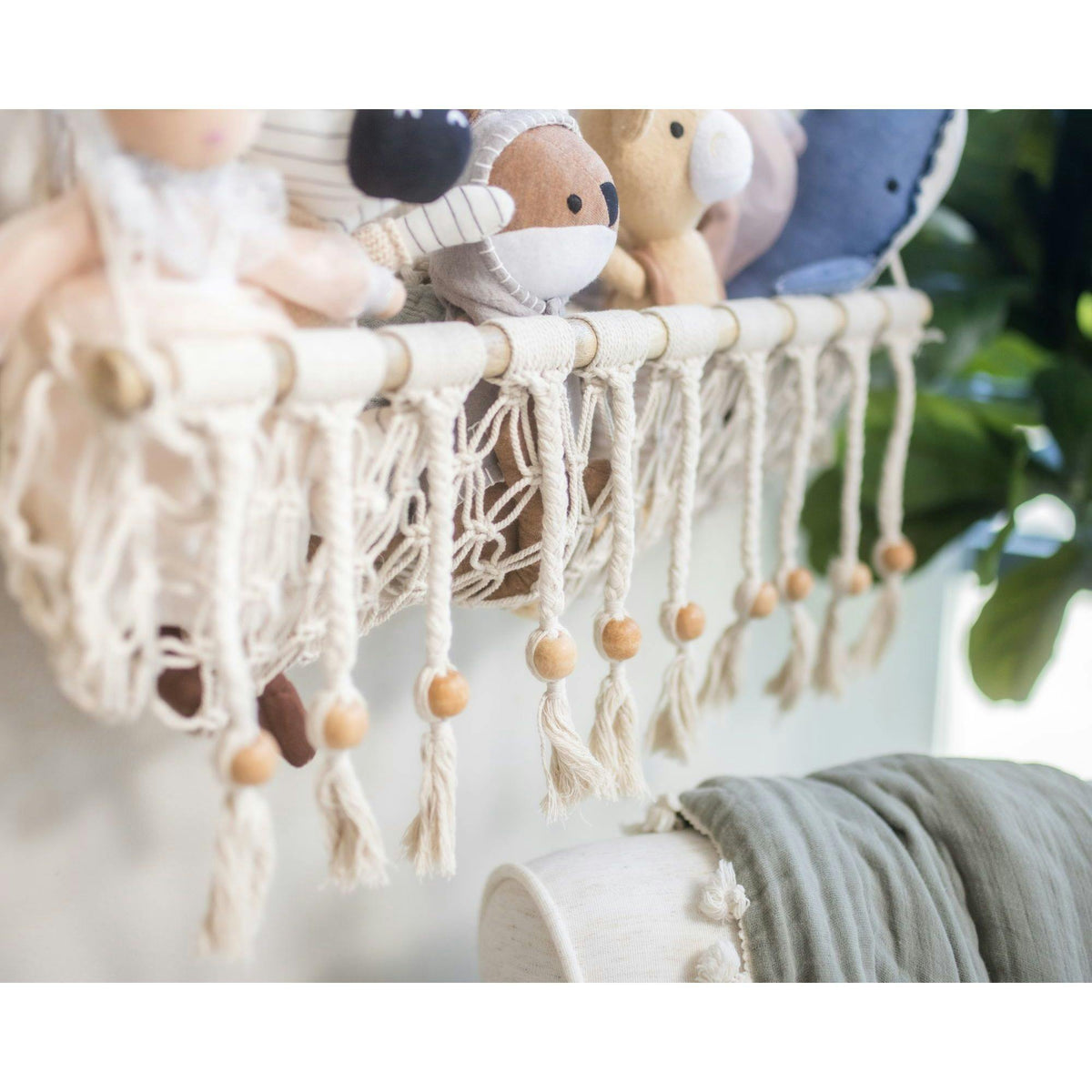 Willow Macrame Storage Wall Decor