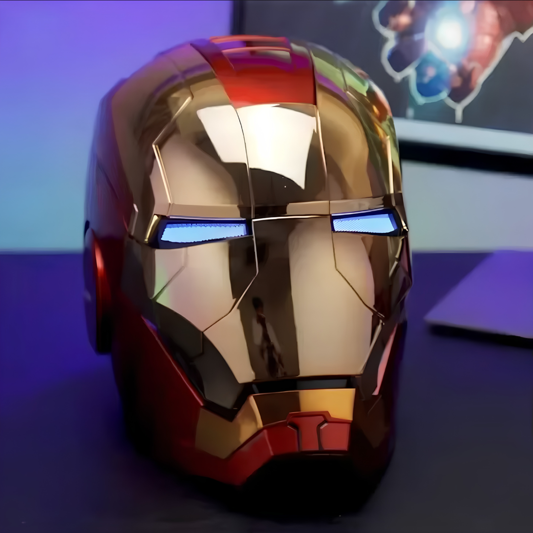 Iron Man MK7 Gold Helmet (With Jarvis - Voice, Remote, and Touch Control)