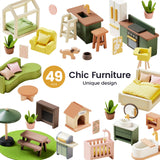 Tiny Land® Sweetwood Edge Dollhouse - Green & Pink