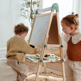 Nature-inspired Play & Art Set — Sage Easel + Forest Play House