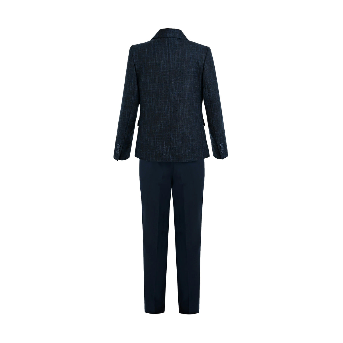 Blue Benjamin Textured Pattern Blazer Suit Set
