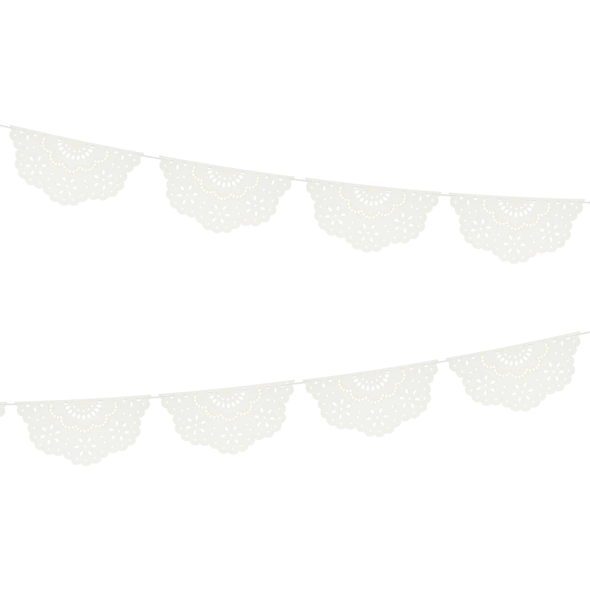 Broderie Anglaise Lace White Pennant Garland