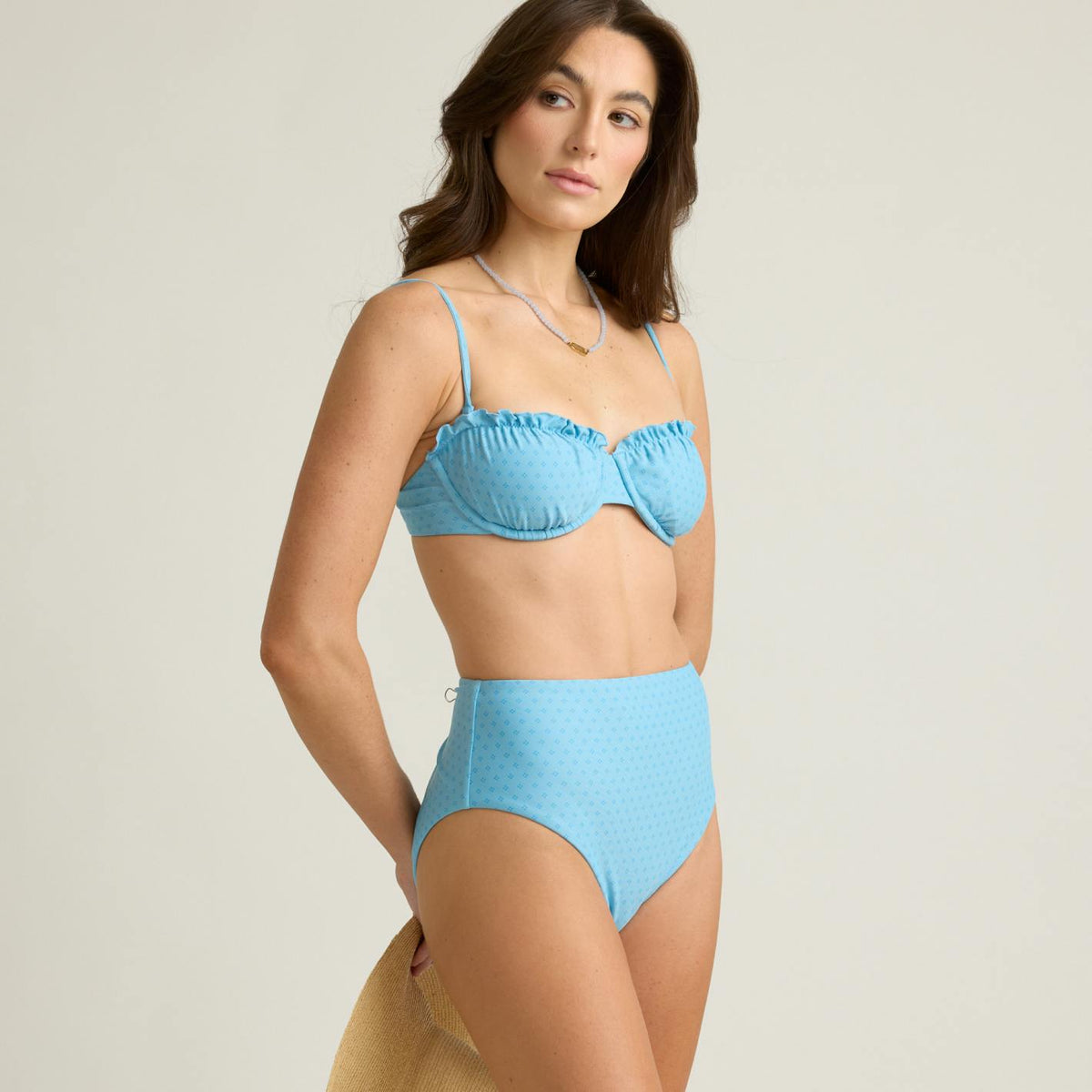 women's le marin dot high waist bikini bottom