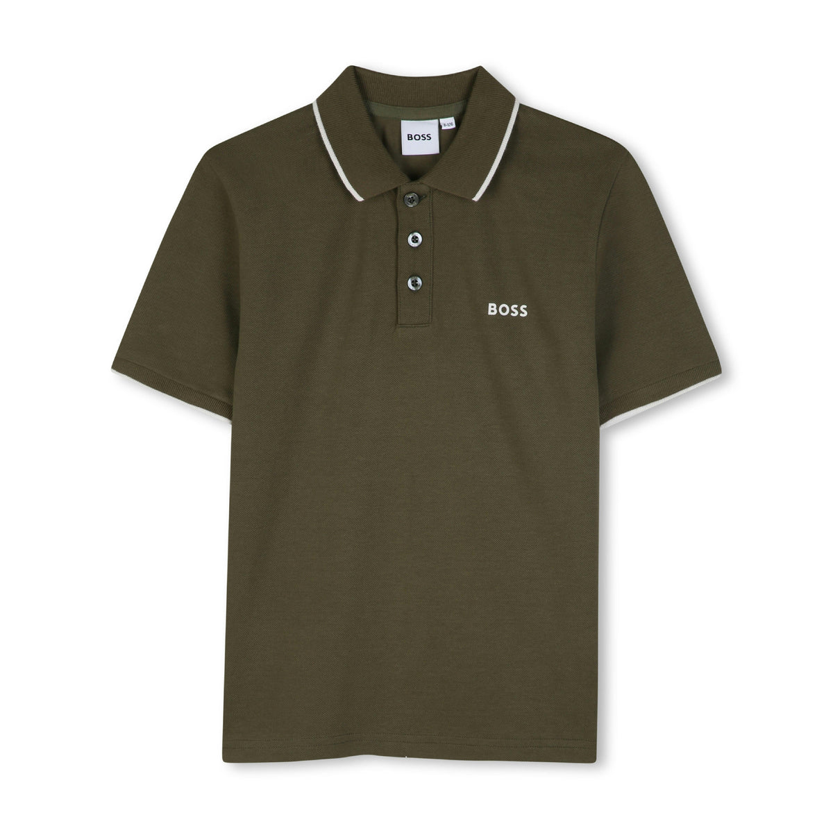 Olive Night Tipped Piqué Polo Shirt