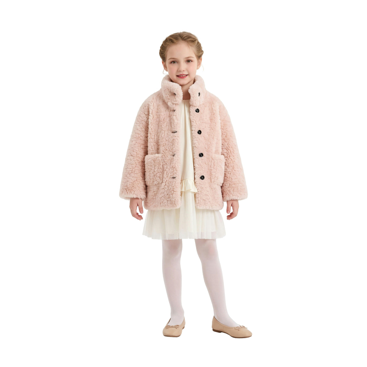 Pink Shearling Coat