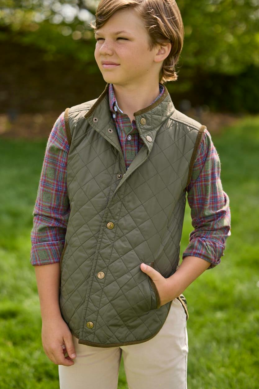 Classic Quilted Vest - Olive