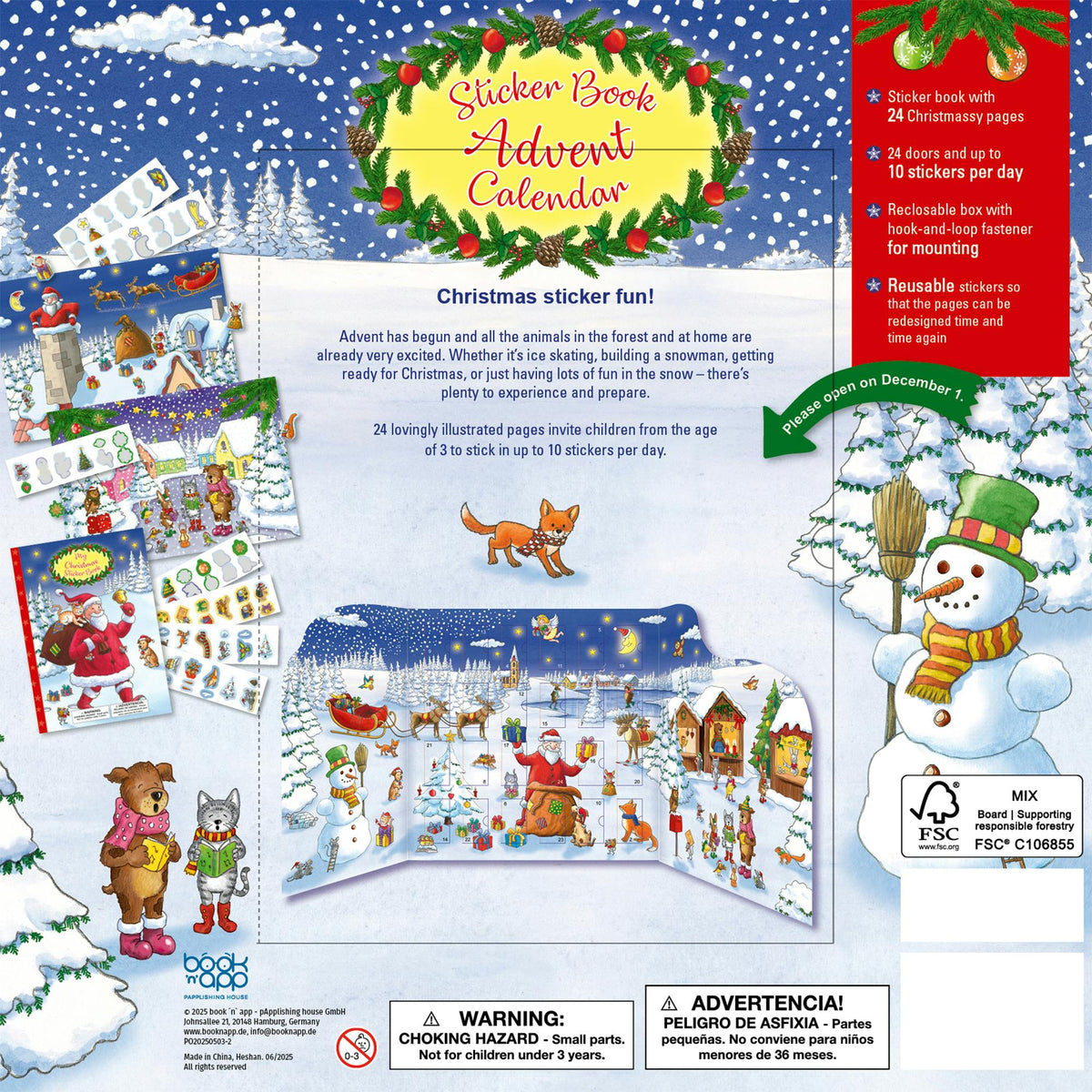 Sticker Book Advent Calendar: Santa