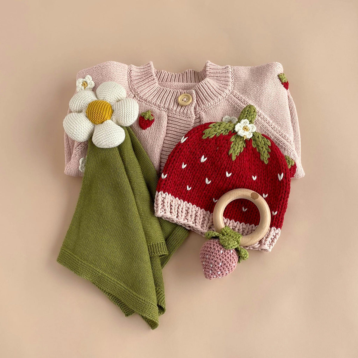 Organic Cotton Flower Lovey