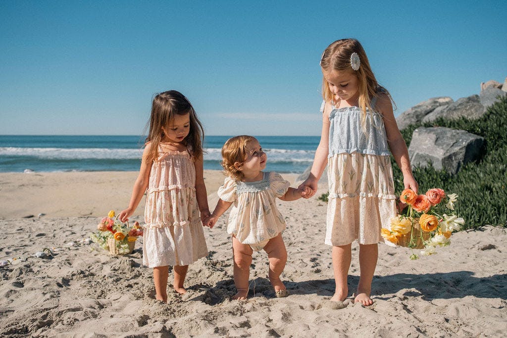 Amber Dress in Blue Tulip