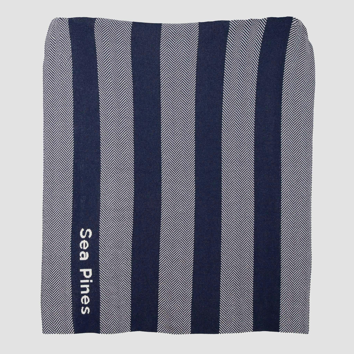 Custom Personalized Sustainable Knit Throw Blanket - Herringbone Stripe