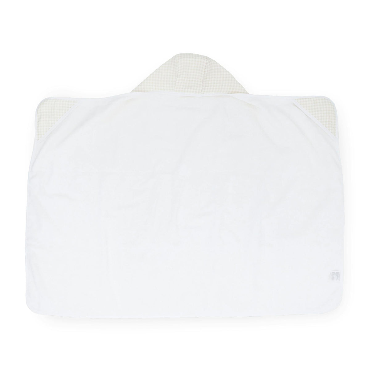 Toddler Hooded Towel - Tan Gingham