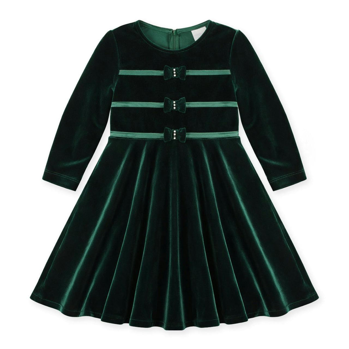 Stretch Velvet Dress with Pearls