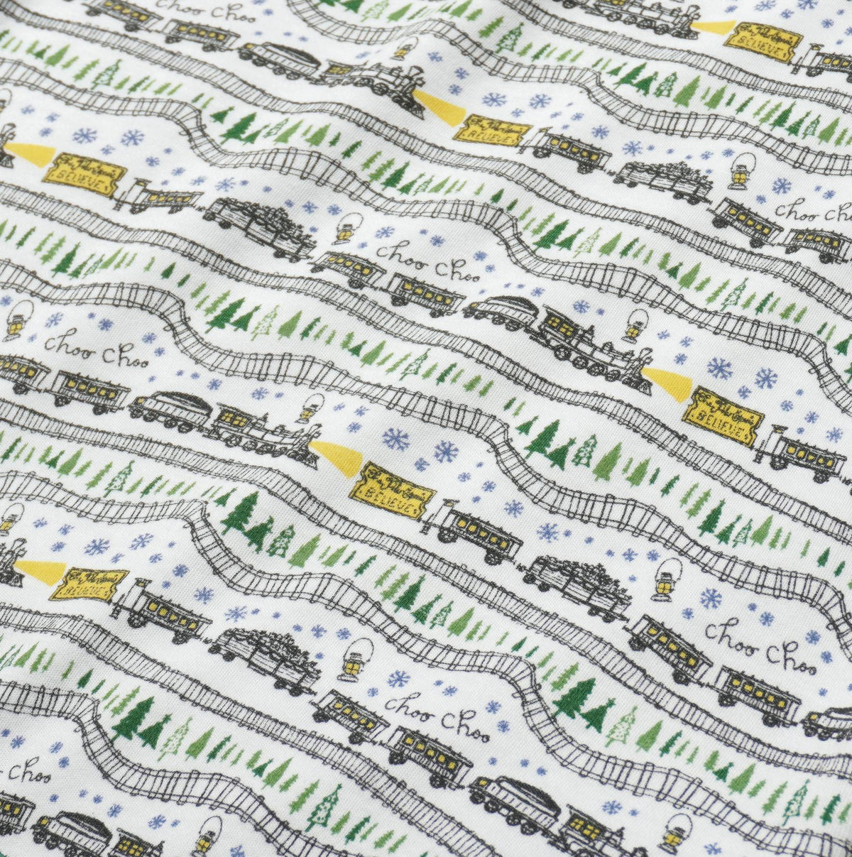 Christmas Trains Zip Baby Onesie