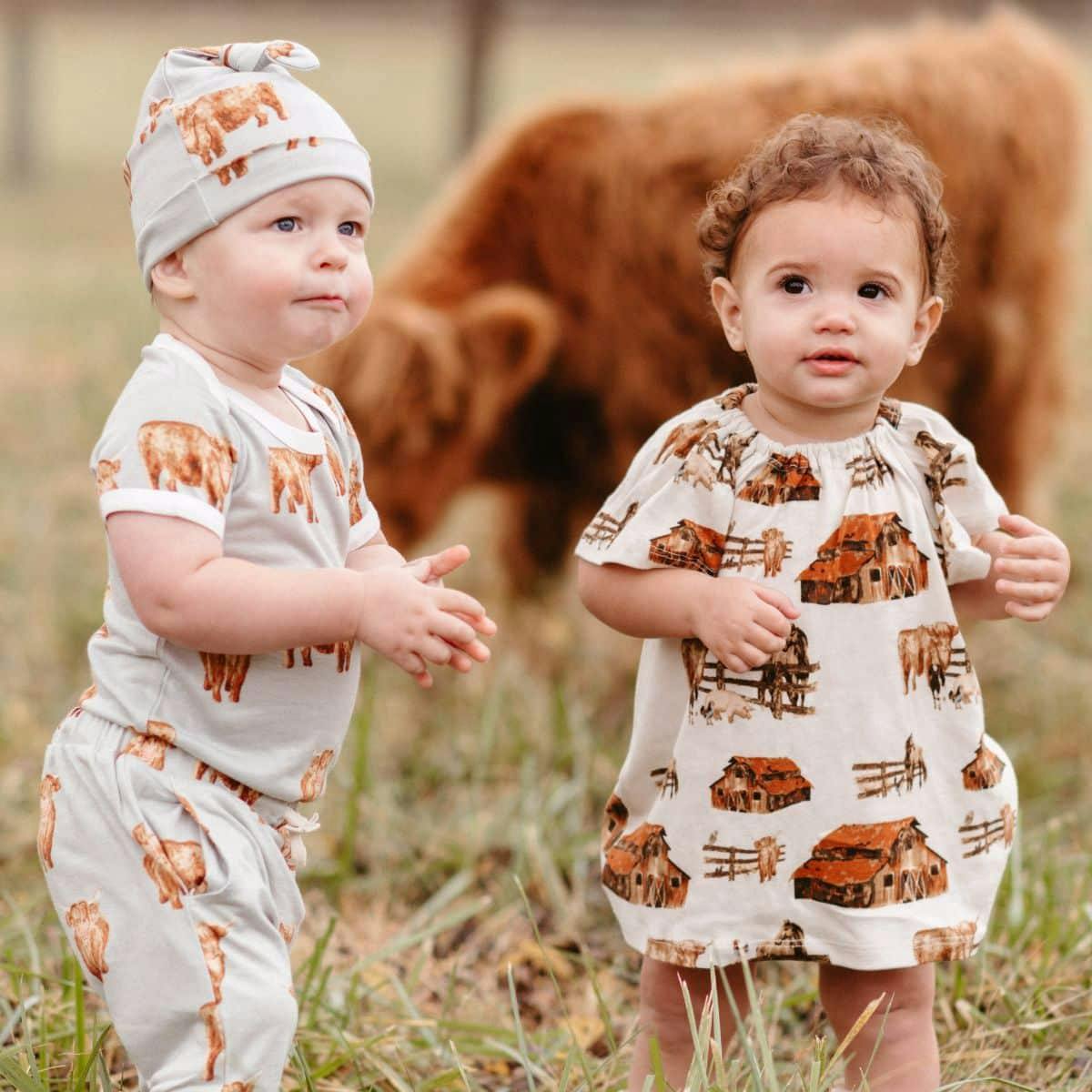 Island Leaf Cotton Stretch Knotted Beanie Hat